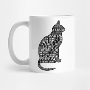 Crazy Cat Lady Word Cloud Art Mug